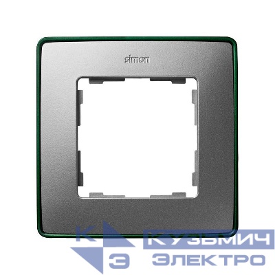 Рамка 1-м Simon82 Detail зел./алюм. металл Simon 8201610-253