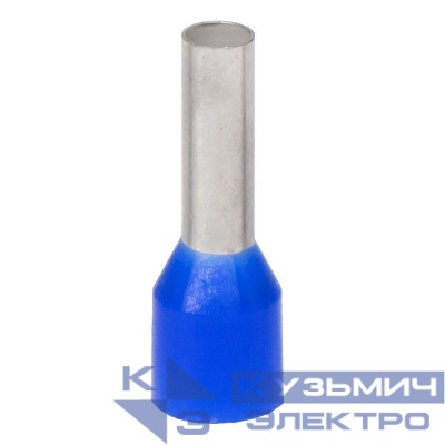 Наконечник-гильза с изолирован. фланцем для жилы 2.5кв.мм длина контактн. части 10мм син. DKC IF2.5-10BL