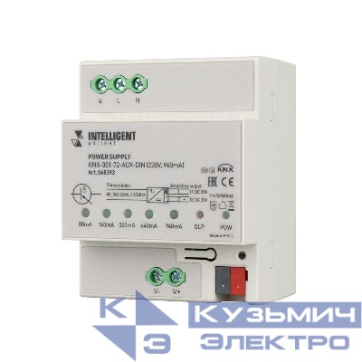 Блок питания шины KNX-301-72-AUX-DIN (230В 960мА) IP20 пластик INTELLIGENT ARLIGHT 048393