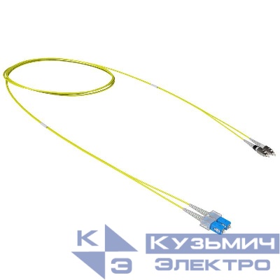 Шнур оптический коммутационный переходной Duplex SC-UPC/FC-UPC 9/125 OS2 3м DKC RNPC9DCUFU3