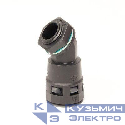 Комплект монтажный муфта 45град. труба-коробка DN 17мм М20х1.5 полиамид черн. DKC PACL17M20N