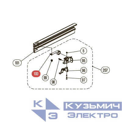 Запчасть №207 для Hybest GSR40A. Подающий механизм в сборе