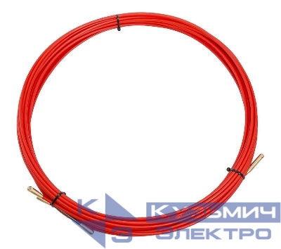 Протяжка кабельная (мини УЗК в бухте) 15м стеклопруток d3.5мм красн. REXANT 47-1015