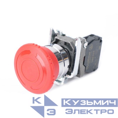 Кнопка аварийного останова SB4 в сборе 22мм 40мм повернуть для возврата металл 1Н SE SB4BS8442