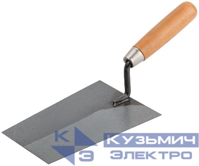 Кельма отделочная инструментальная сталь деревянная ручка 180мм MOS 04888М