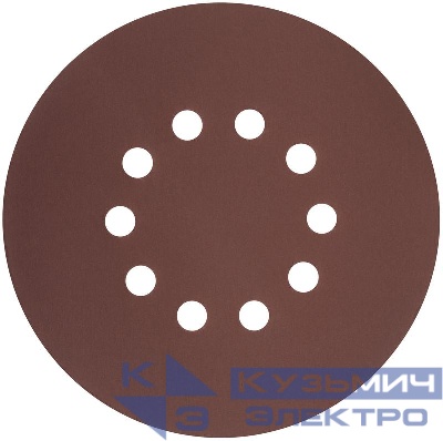 Круг шлифовальный с отверст. (липучка) 225мм Р 400 алюм./оксидный (уп.5шт) FIT 39901