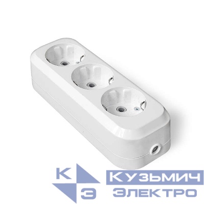 Колодка удлинителя 3-м с заземл. IONICH 1521