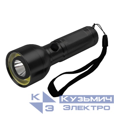 Фонарь ручной AF6-L3W/L2W-bk 3Вт COB+2Вт LED 3хAAA (не в компл.) корпус: алюм. ближн./дальн. свет черн. ФАZА 5044722