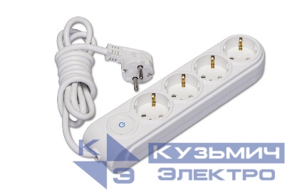 Удлинитель 4х7м с заземл. 16А IP20 с выкл. защ. шторки Makel N4310073
