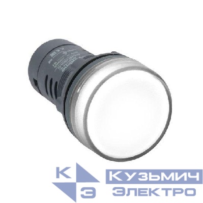 Лампа светосигнальная SB7 d22мм 24В DC бел. моноблочная SE SB7EV07BP