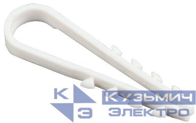Дюбель-хомут 5-10мм для круглого кабеля нейлон бел. (уп.100шт) IEK UHH35-5-10-100
