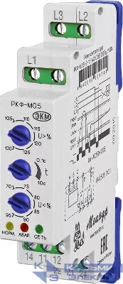 Реле контроля трехфазного линейного напряжения РКФ-М05-2-15 АС400В УХЛ4 задерж. срабат. 0.1...10с 8А 2П Меандр A8302-16934744