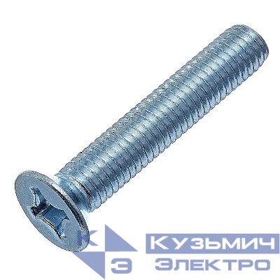 Винт М 4х25х25 DIN 965 потай цинк (уп.12шт) европодвес СТРОЙМЕТИЗ 3090651