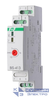 Реле импульсное BIS-413 (с встроенным таймером; монтаж на DIN-рейке 230В 16А 1P IP20) F&F EA01.005.003