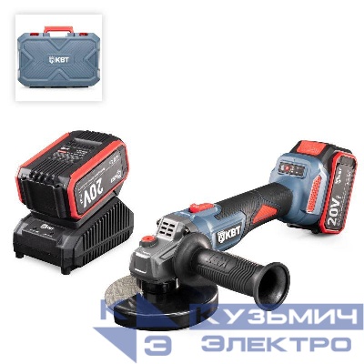 Машина шлифовальная угловая аккумуляторная бесщеточная GB-20-125 ПРОФИ КВТ 102595