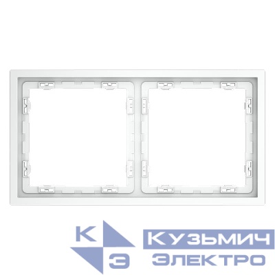 Рамка 2-м S70 пластик. бел. матов. Voltum VLS100202