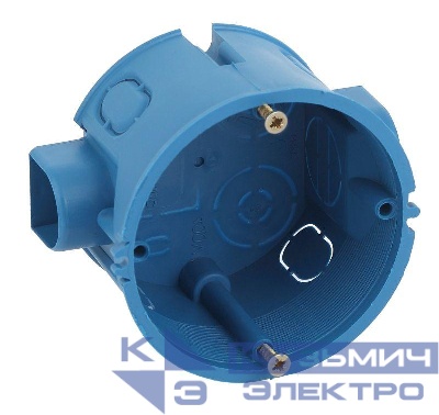 Коробка установочная КУТС 68х45мм для твердых стен саморез. стыковочные узлы IP20 син. Эра Б0039186