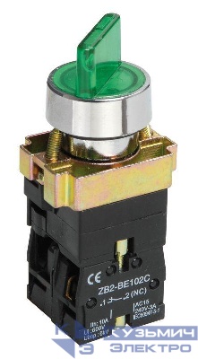 Переключатель LAY5-BK2365 на 2 полож. 1НО+1НЗ зел. KARAT IEK BSW90-BK-2-K06