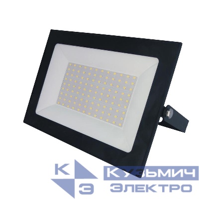 Прожектор светодиодный ULF-F21-100W/3000K IP65 200-250В BLACK теплый бел. свет 3000К черн. Uniel UL-00007735