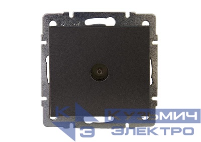 Розетка телевизионная проходная TV Rain механизм матов. черн. графит LEZARD 703-4188-129
