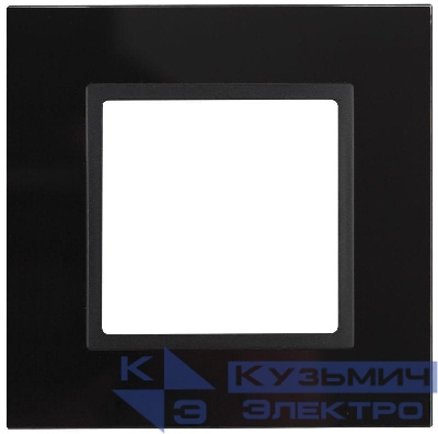 Рамка 1-м 14-5101-05 стекло Elegance черный+антрацит ЭРА Б0034474