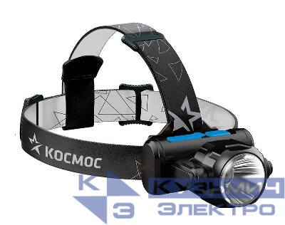 Фонарь аккумуляторный налобный XPE 3Вт COB 5Вт аккум. LI-on 1.2А.ч ЗУ Micro USB КОСМОС KOCH5WLi-On