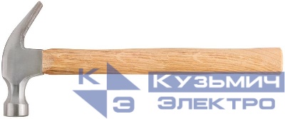 Молоток-гвоздодер 25мм 340г деревянная ручка FIT 44625