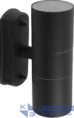 Светильник DH0704 2хGU10 230В садово-парковый на стену черн. FERON 11881