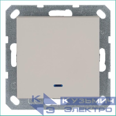 Выключатель 1-кл. 10А IP20 с подсветкой механизм тауп Jasmart G3011NT