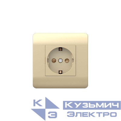 Розетка NEW3-E 16А с заземл. защ. шторки шампань CHINT 431404