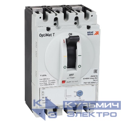 Выключатель автоматический для защиты двигателя 3п 32А OptiMat T125L M-M КЭАЗ 355833