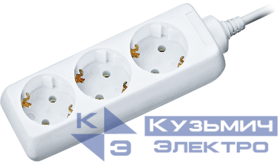 Удлинитель 3х1.5м с заземл. 16А IP20 94 178 NPE-S-03-150-E-3х1 ПВС 3х1 Navigator 94178