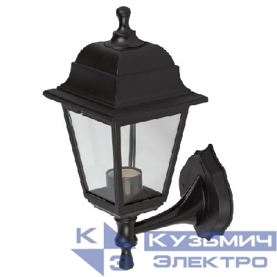 Светильник садово-парковый НБУ 04-60-001 "Леда" настенный четырехгранный черн. ЭРА Б0048111