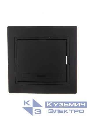Выключатель 1-кл. 1п СП Mira 10А IP20 со вставкой черн. бархат LEZARD 701-4242-100