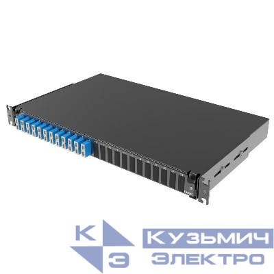 Полка оптическая выдвижная 1U с адатерами 12 х duplex SC OS2 в комплекте с лицевой панелью пигтейлами сплайс-кассет(ой/ами) и гильзами КДЗС DKC RNFP9DSCU12