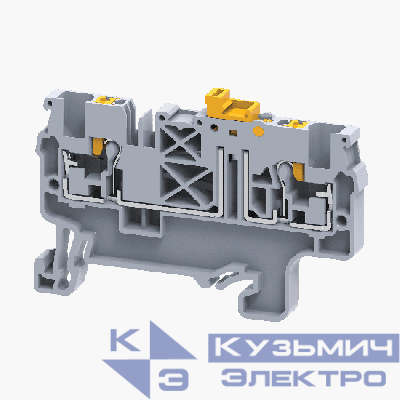 Клемма с ножевым размыкателем push-in OptiClip CPK-2.5-MT-N-I сер. КЭАЗ 331878