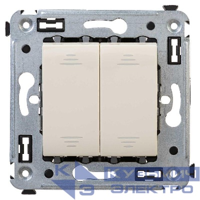 Выключатель 2-кл. 2мод. СП Avanti "Ванильная дымка" 16А IP20 беж. DKC 4405104