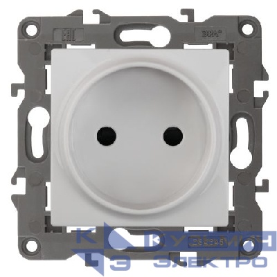 Розетка 1-м СП Эра Elegance 14-2105-01 16А IP20 16AX 250В 2P бел. Эра Б0034284