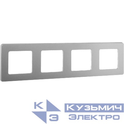 Рамка 4-м СП Inspiria IP20 алюм. IEK 673962