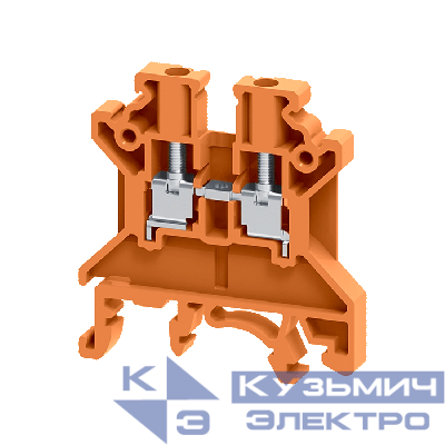 Клемма проходная винтовая OptiClip CTS-2.5-I-24A (0.2-2.5) оранж. КЭАЗ 348883