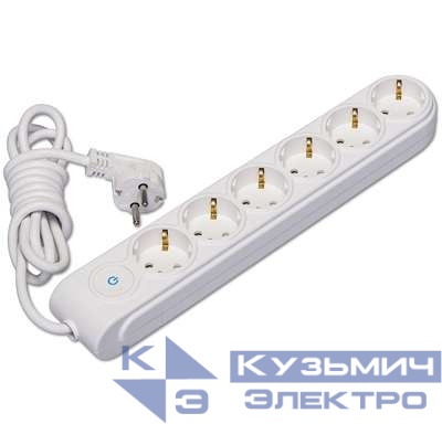 Удлинитель 6х5м с заземл. 16А IP20 с выкл. защ. шторки Makel N6310063