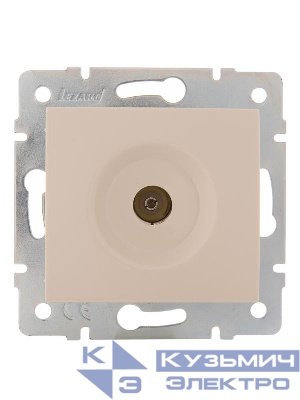 Розетка телевизионная оконечная TV СП Karina механизм крем. LEZARD 707-0388-130