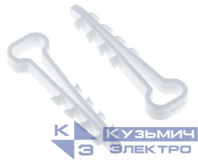 Дюбель-хомут d6х12мм для плоского кабеля белый (уп.10шт) PROxima EKF plc-cd-6x12w-r