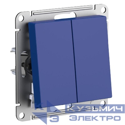 Переключатель 2-кл. AtlasDesign (сх. 6/2) 10AX механизм аквамарин SE ATN001165