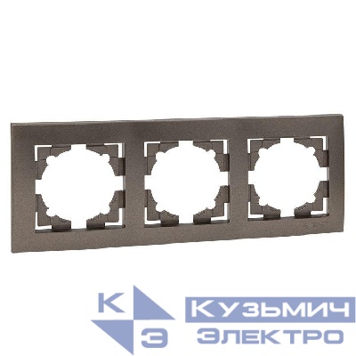 Рамка 3-м Валенсия графит EKF EWM-G-303-60