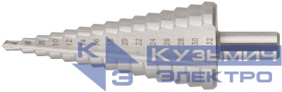 Сверло по металлу ступенчатое 4-32мм 15 ступеней HSS КУРС 36405