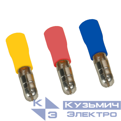 Разъем-штекер РшИп OptiKit S-Shp-PVC-2-5-4 (уп.100шт) КЭАЗ 278081