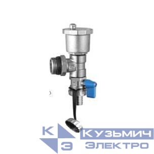 Клапан дренажный с воздухоотводчиком латунь 1дюйм никель RTP 39511