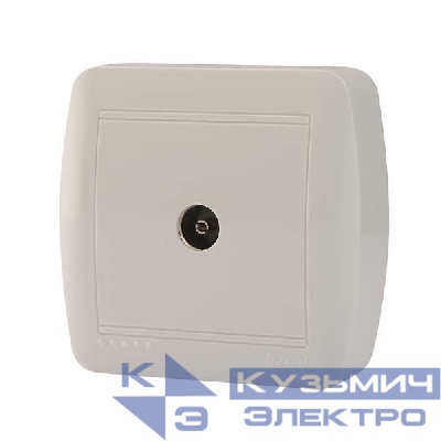 Розетка телевизионная оконечная TV ОП Demet бел. LEZARD 711-0200-130