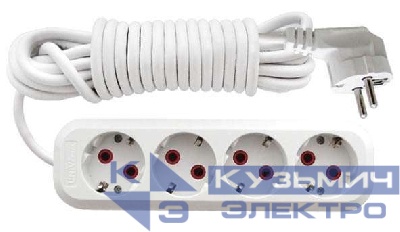 Удлинитель 4х2м с заземл. 10А IP20 У10-555 ПВС 3х0.75 UNIVersal 555-02